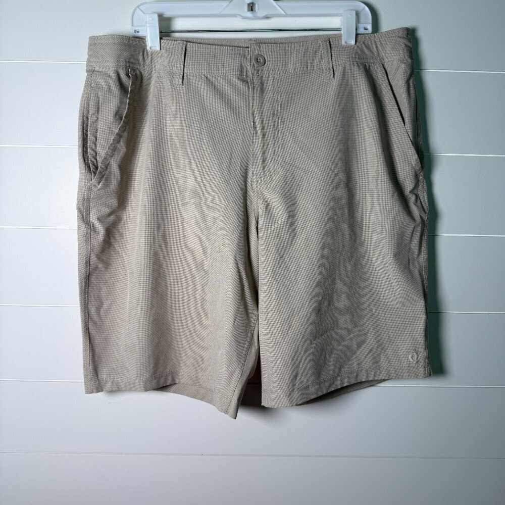 Hang Ten Men’s Flat Front Shorts Sz 38 Tan